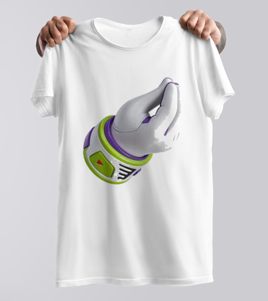 Buzz's Italian Hand Gesture Spacesuit Sleeve T-Shirt