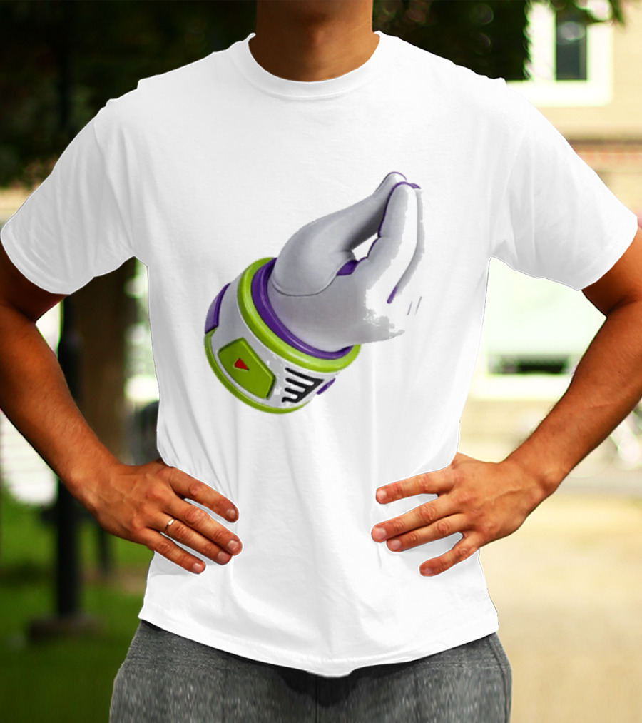 Buzz's Italian Hand Gesture Spacesuit Sleeve T-Shirt
