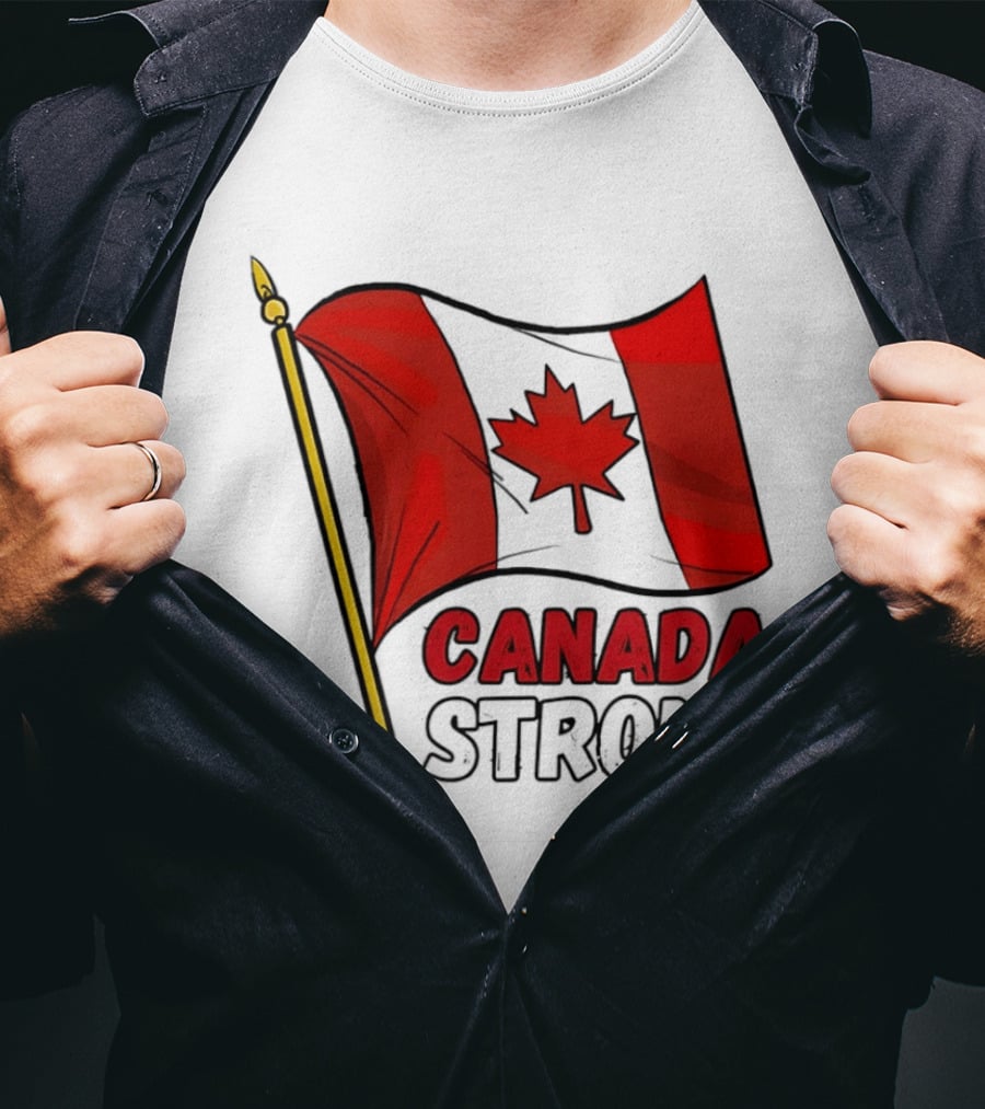 Canada Strong Maple Leaf Flag Pride T-Shirt