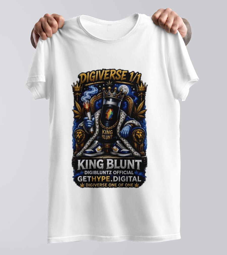 Digiverse 1 1 King Blunt GetHype Digibluntz Official Digital One Of One T-Shirt