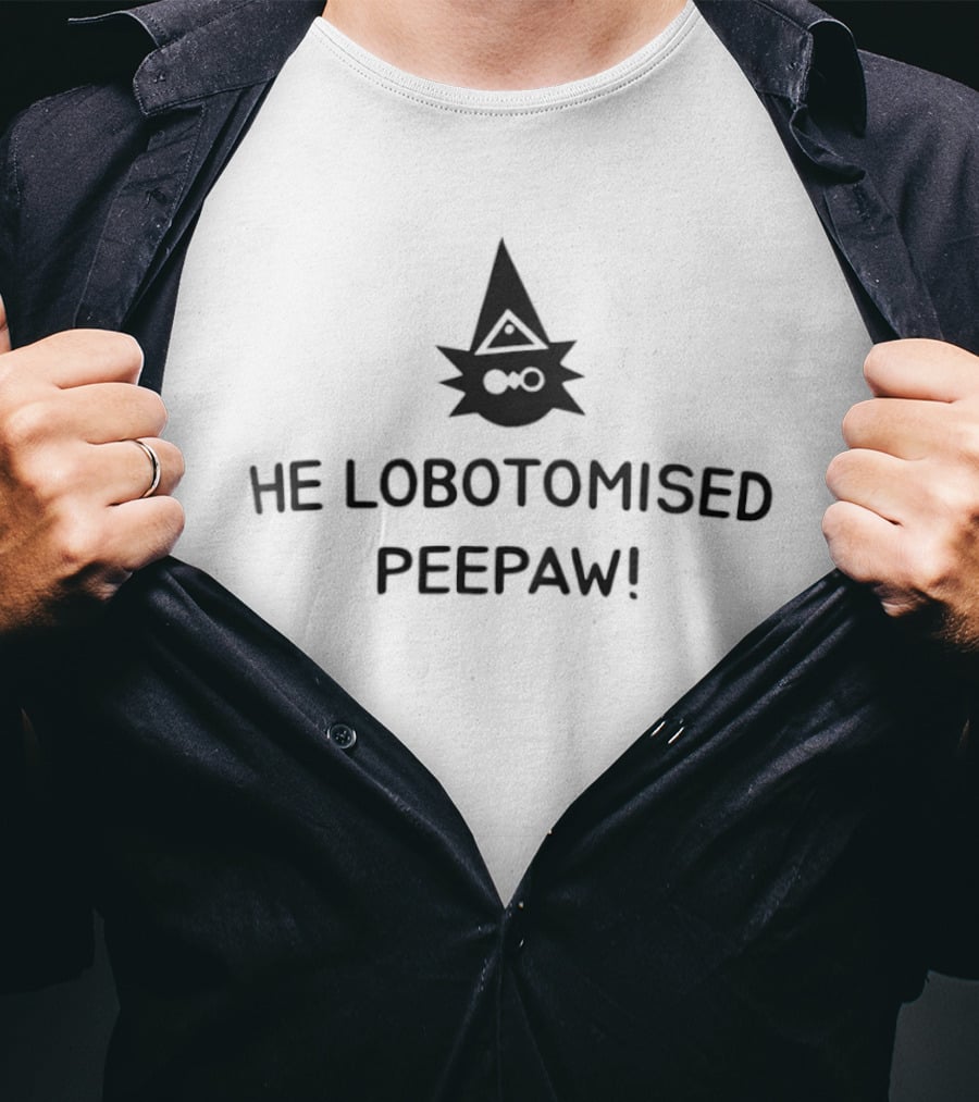 Magnificus Inscryption He Lobotomised Peepaw Wizard Face Gaming Meme T-Shirt