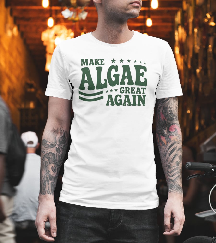 Make Algae Great Again MAGA Political Satire Team Algae Liberal Protest T-Shirt