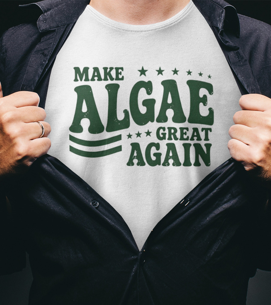 Make Algae Great Again MAGA Political Satire Team Algae Liberal Protest T-Shirt