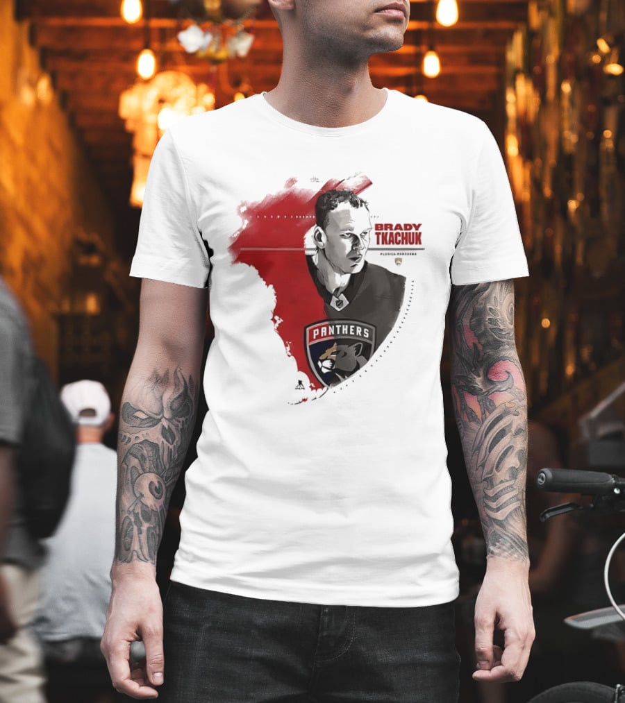 Florida Panthers Brady Tkachuk Portrait State Of Florida T-Shirt
