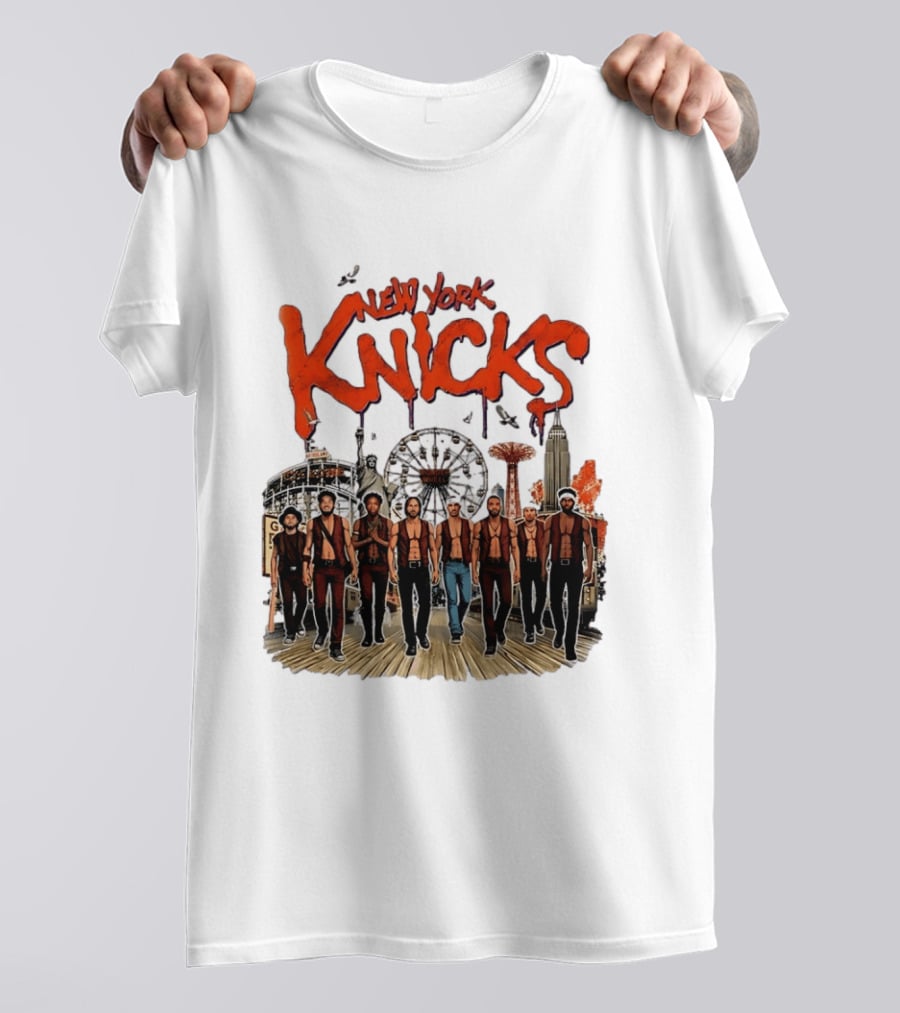 New York Knicks The Warriors Coney Island Gang Ferris Wheel Empire State Building T-Shirt