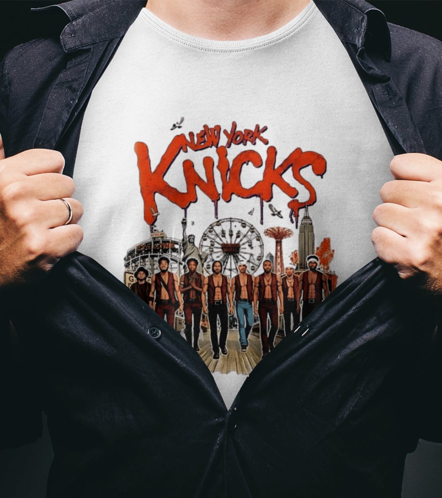 New York Knicks The Warriors Coney Island Gang Ferris Wheel Empire State Building T-Shirt