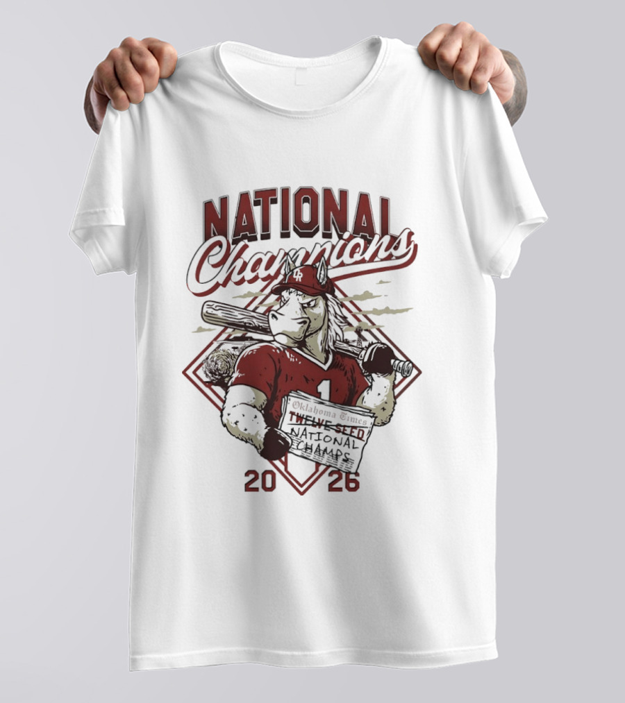 Oklahoma Sooners National Champions 2026 Sooner Schooner Baseball T-Shirt