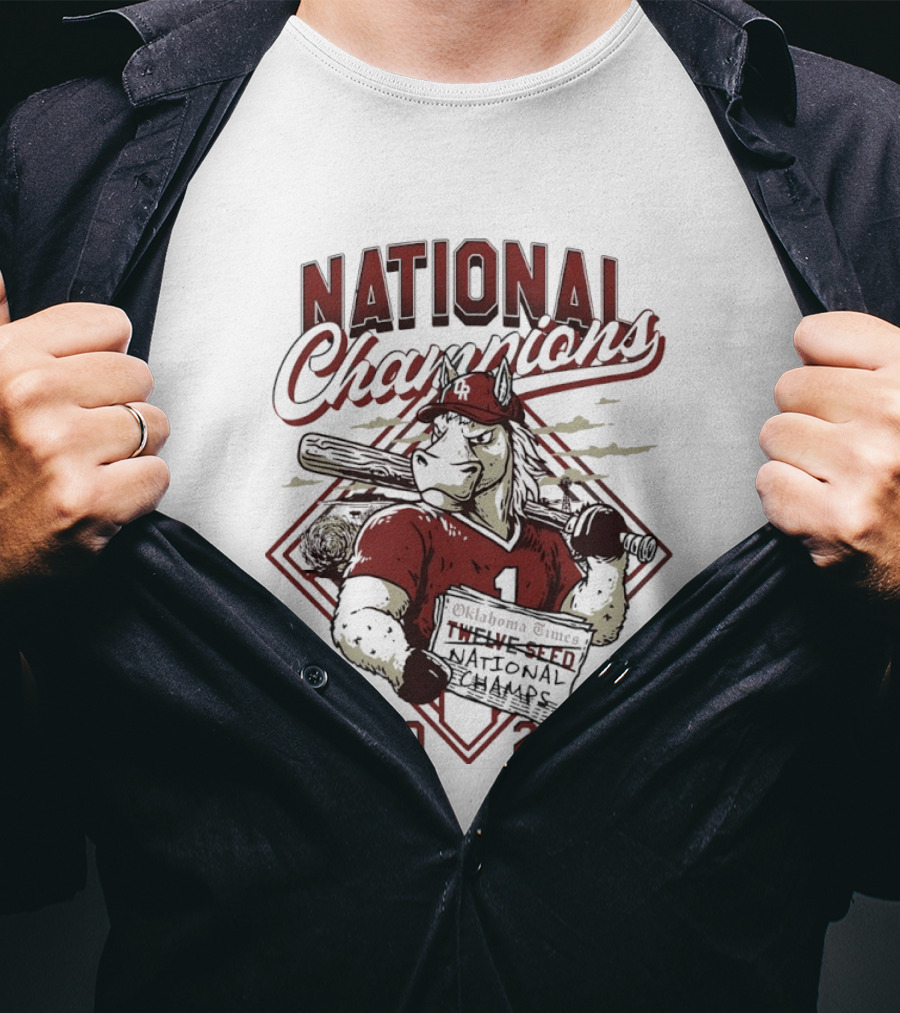 Oklahoma Sooners National Champions 2026 Sooner Schooner Baseball T-Shirt