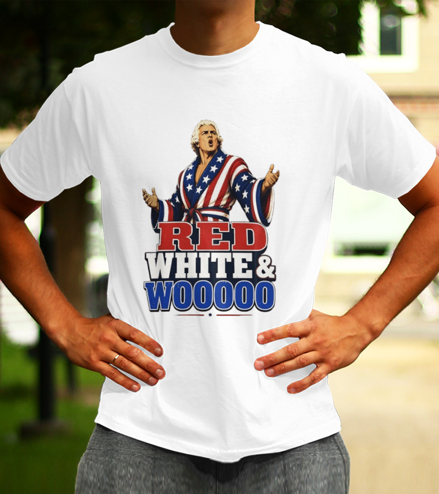 Ric Flair Red White And Woooo USA Wrestling Legend 4th Of July Celebration T-Shirt