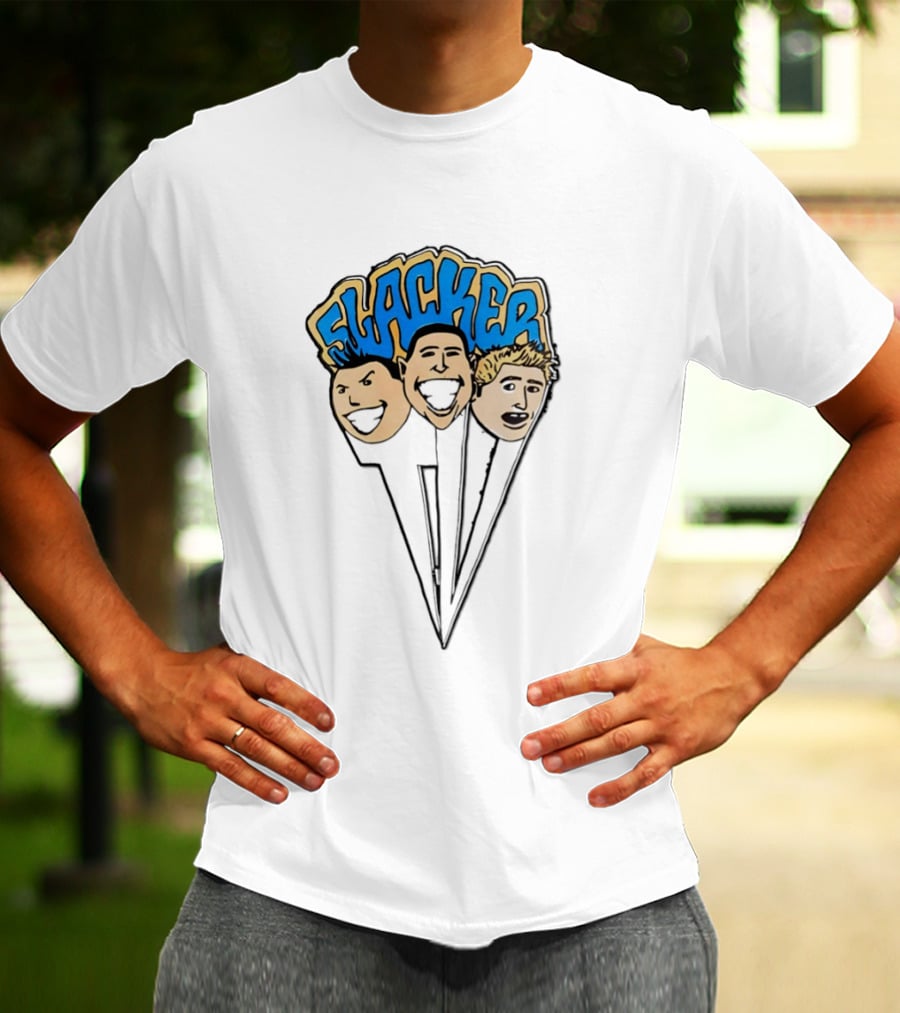 Slacker Cartoon Heads Punk Rock Trio T-Shirt