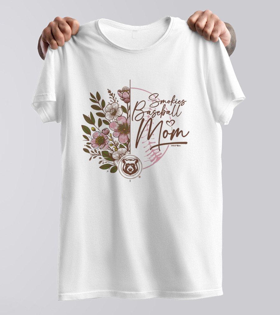 Tennessee Smokies Baseball Mom Floral Minor League Baseball T-Shirt