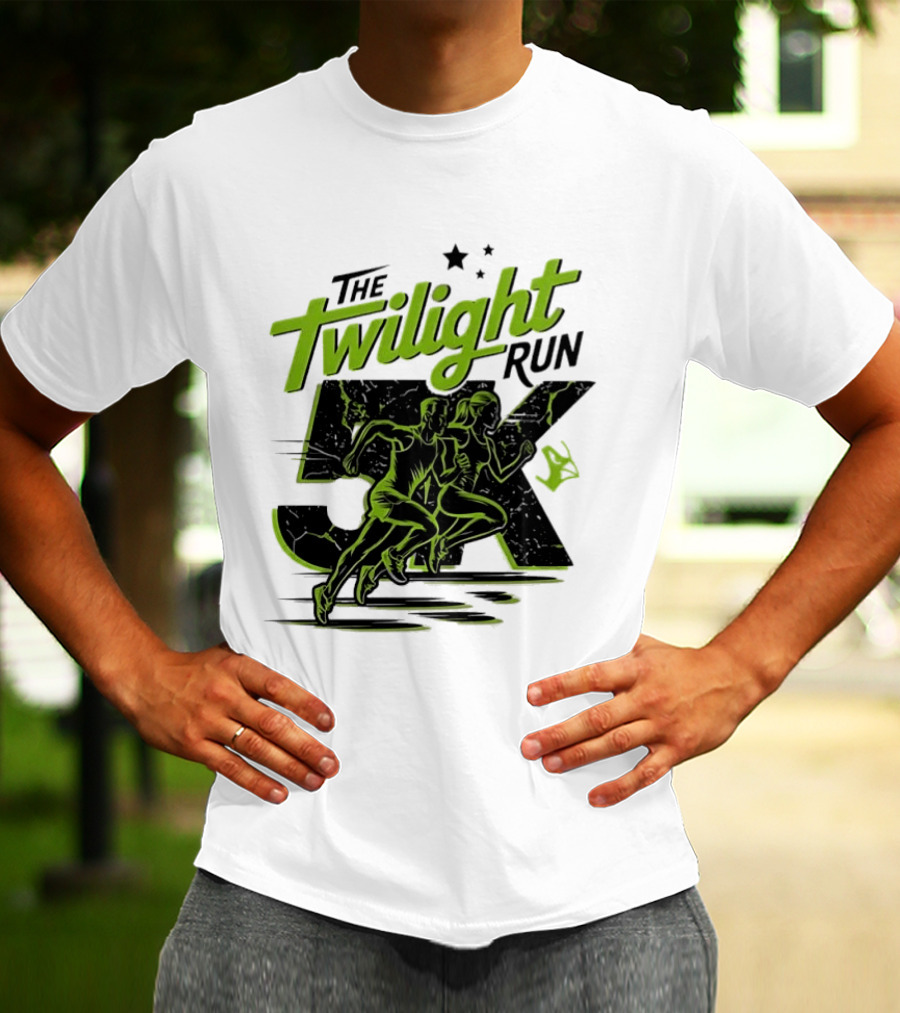 The Twilight Run 5K Runners And Stars Night Race Event T-Shirt