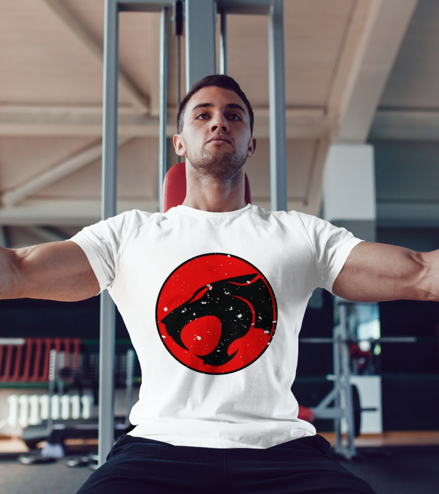 Thunder Jaguar Cat Red Circle T-Shirt