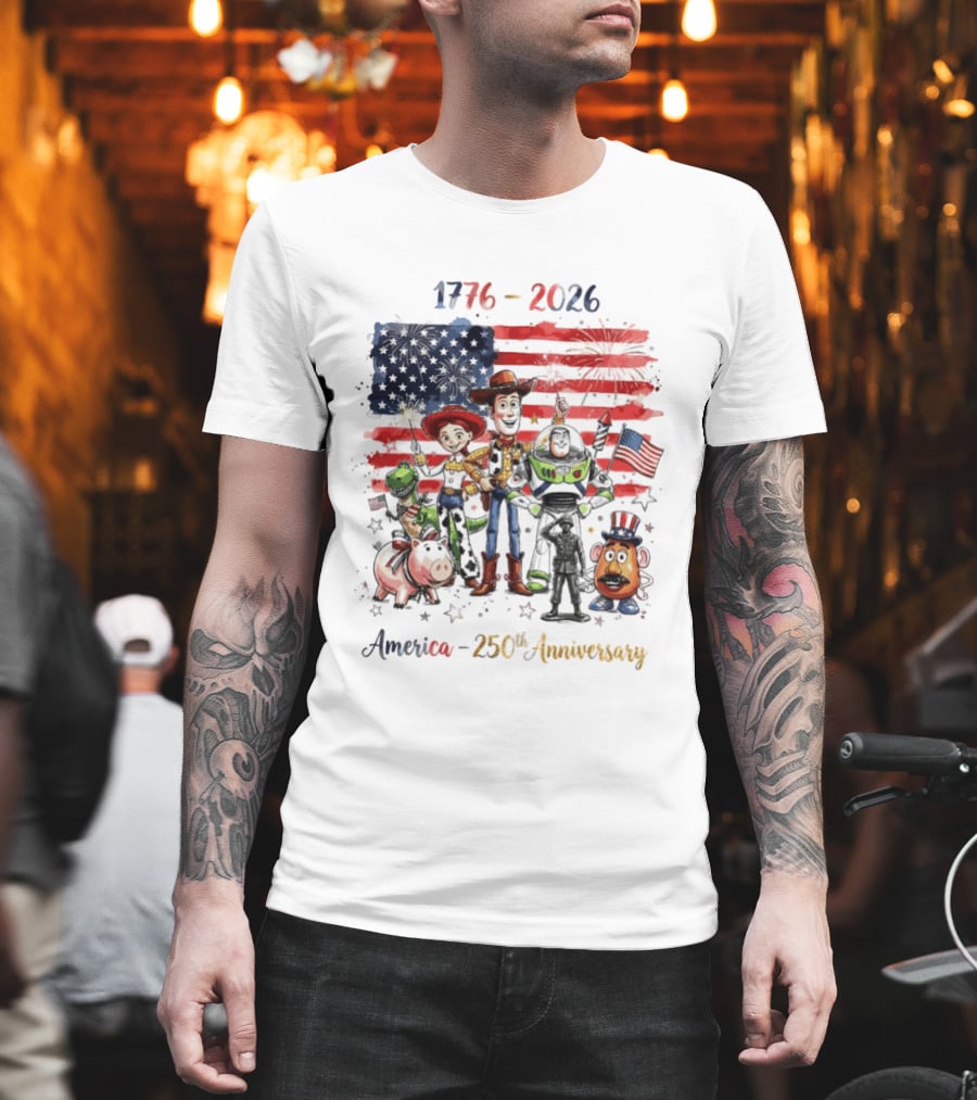 Woody Buzz Rex Hamm Jessie 1776 2026 America 250th Anniversary T-Shirt