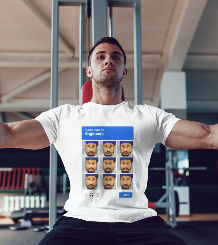 Vickrum Digwa Captcha Select All Images With Engineers Verify T-Shirt