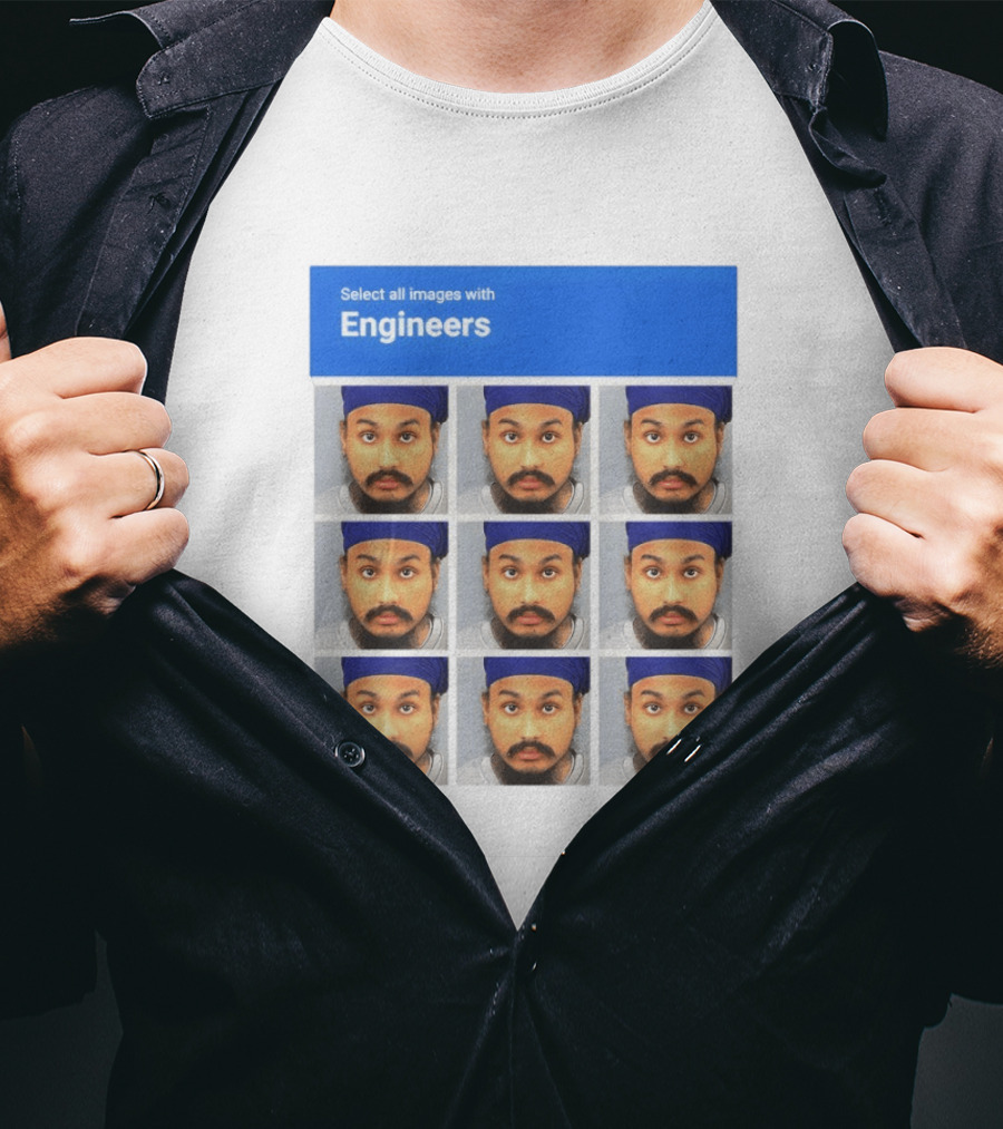 Vickrum Digwa Captcha Select All Images With Engineers Verify T-Shirt