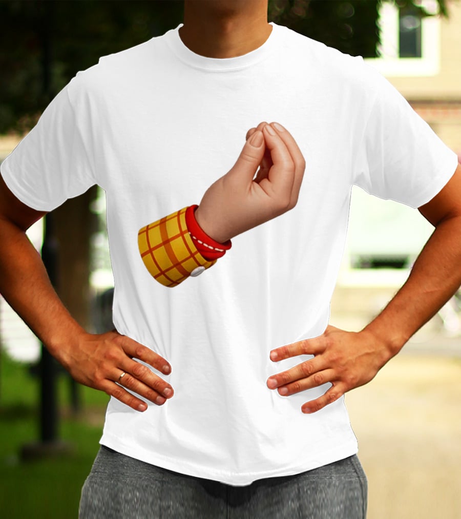 Woody's Italian Hand Gesture Pixar Character Sleeve T-Shirt