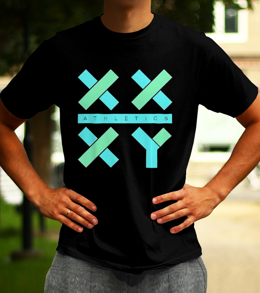 Athletics X Y Geometric Shapes Sports Abstract T-Shirt