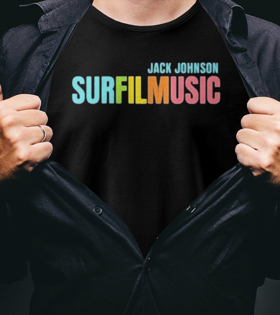Jack Johnson Surfilmusic Tour 2026 Colorful Festival Event T-Shirt