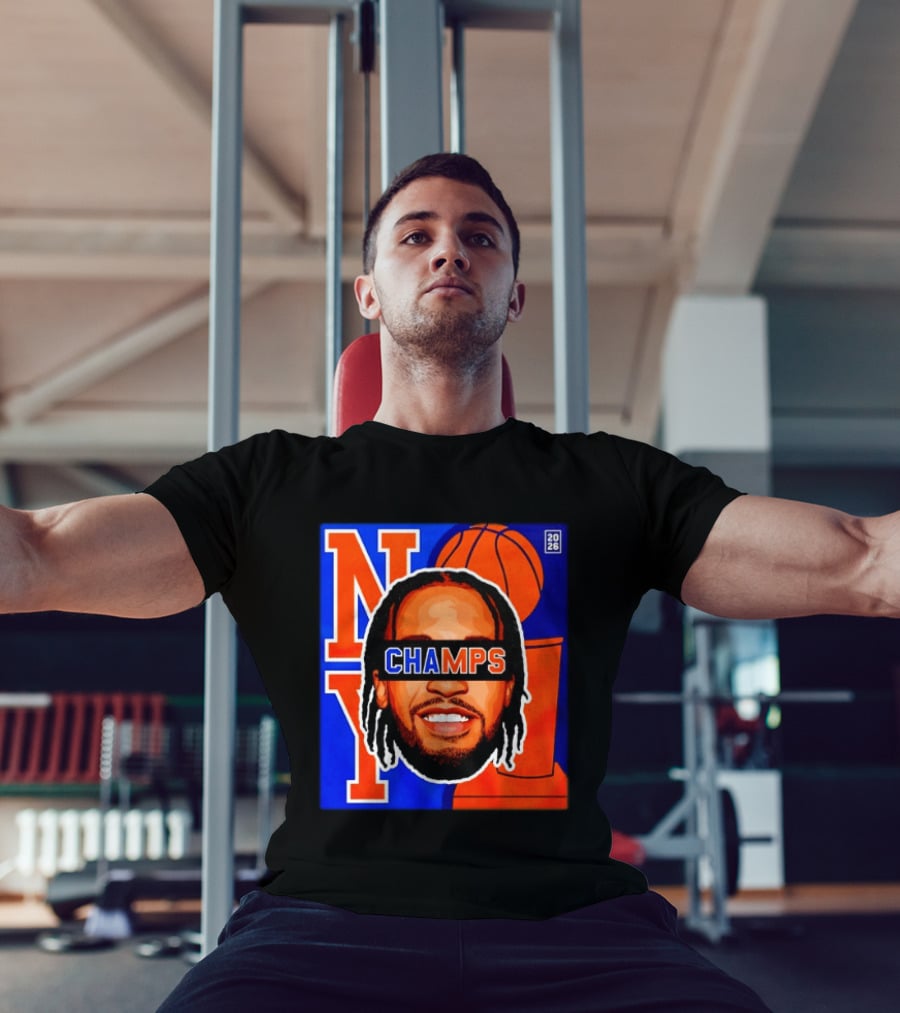 Jalen Brunson New York Knicks 2026 Champs Big Head NBA Basketball T-Shirt