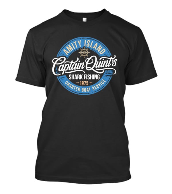 Amity Island Captain Quint's Shark Fishing Charter Boat Service 1975 T-Shirt