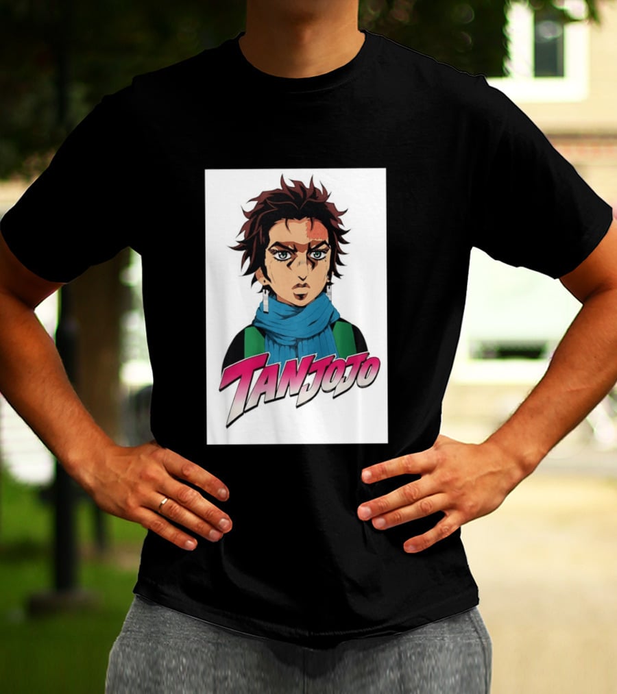 Tan JoJo Anime Manga Character Fusion T-Shirt
