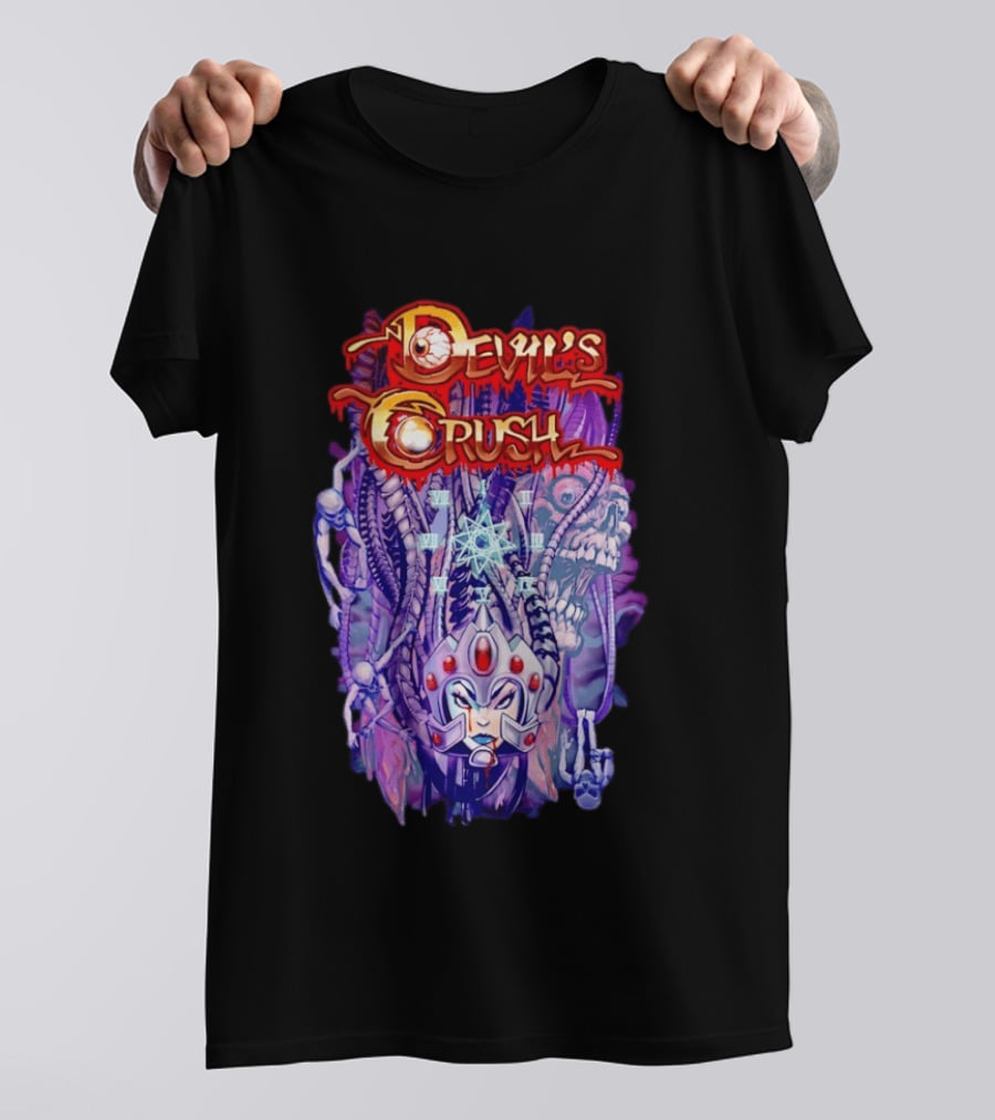 Devil's Crush Alien Skull Warrior With Mystical T-Shirt