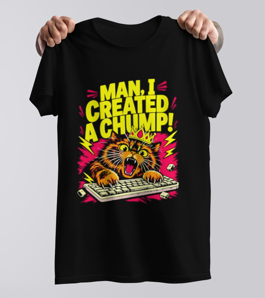 Man I Created A Chump Cat Keyboard T-Shirt