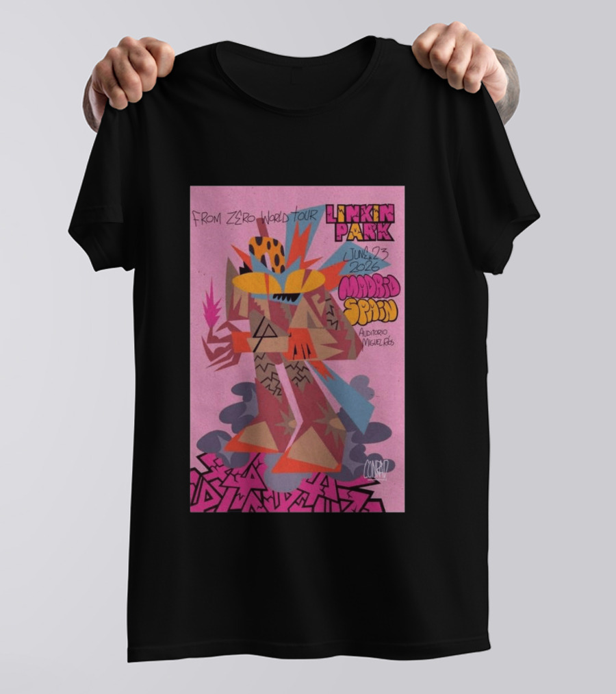 From Zero World Tour Linkin Park June 23 2026 Madrid Spain Auditorio Miguel Ríos T-Shirt
