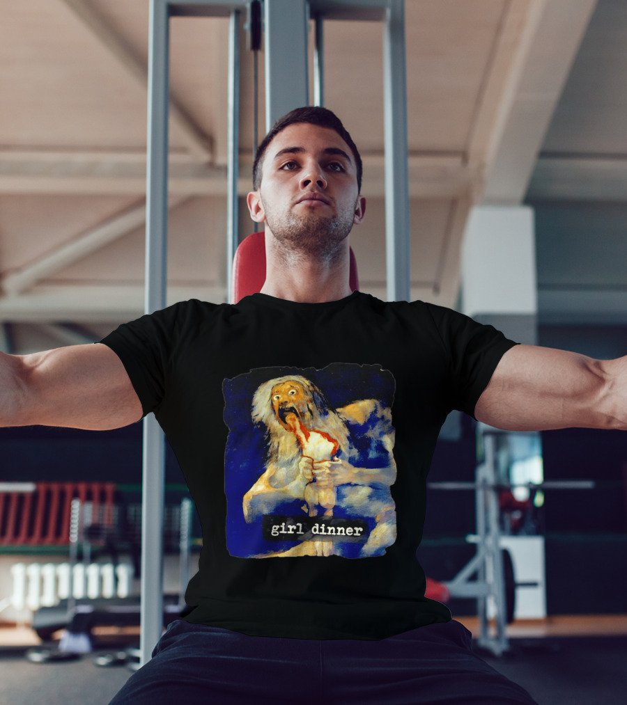 Girl Dinner Goya Painting Dark Academia Spooky Meme Saturn Devouring His Son T-Shirt
