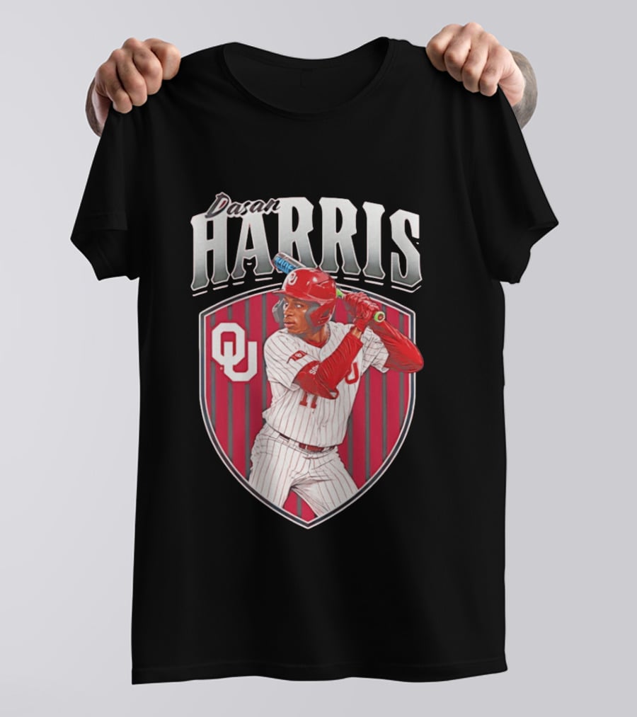 Dasan Harris Oklahoma Sooners Baseball OU T-Shirt