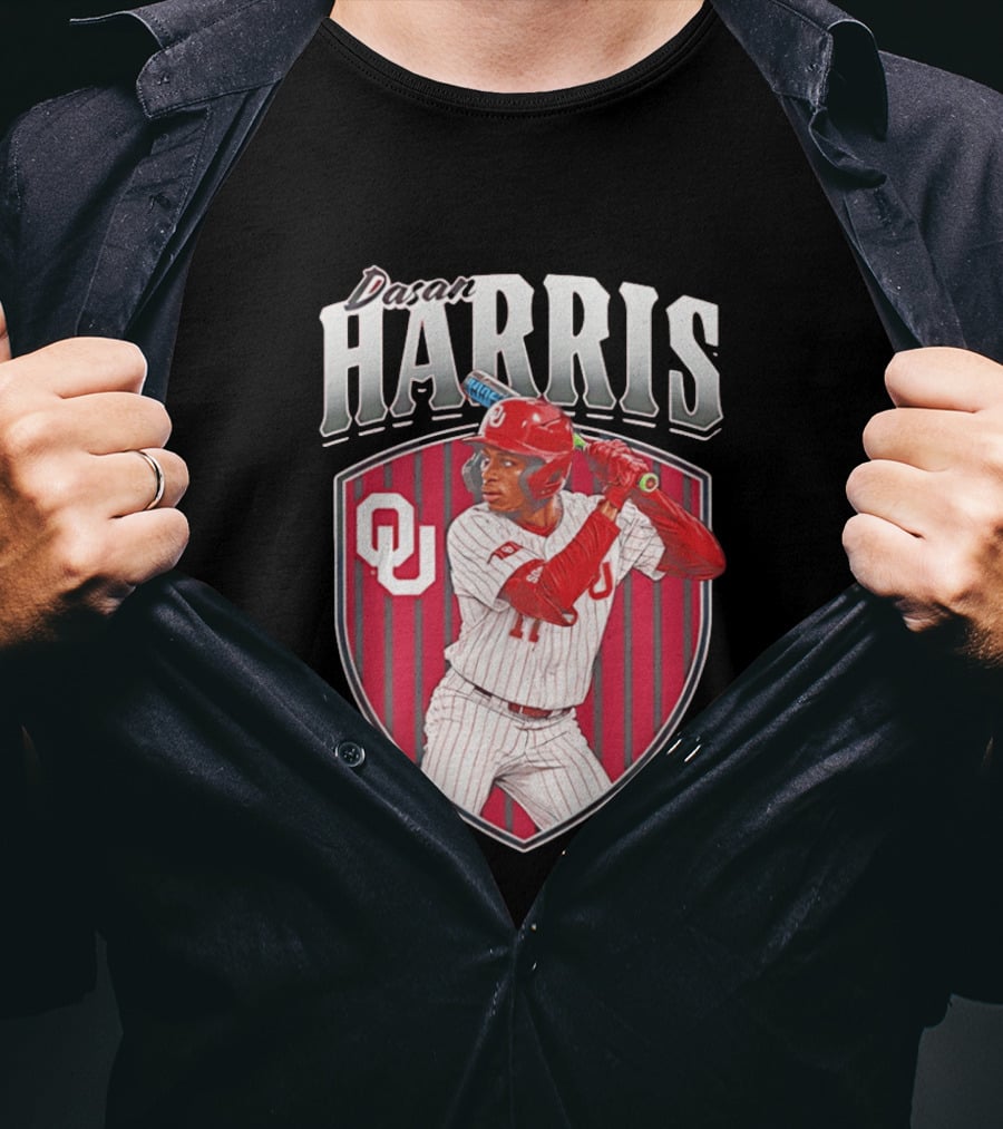Dasan Harris Oklahoma Sooners Baseball OU T-Shirt