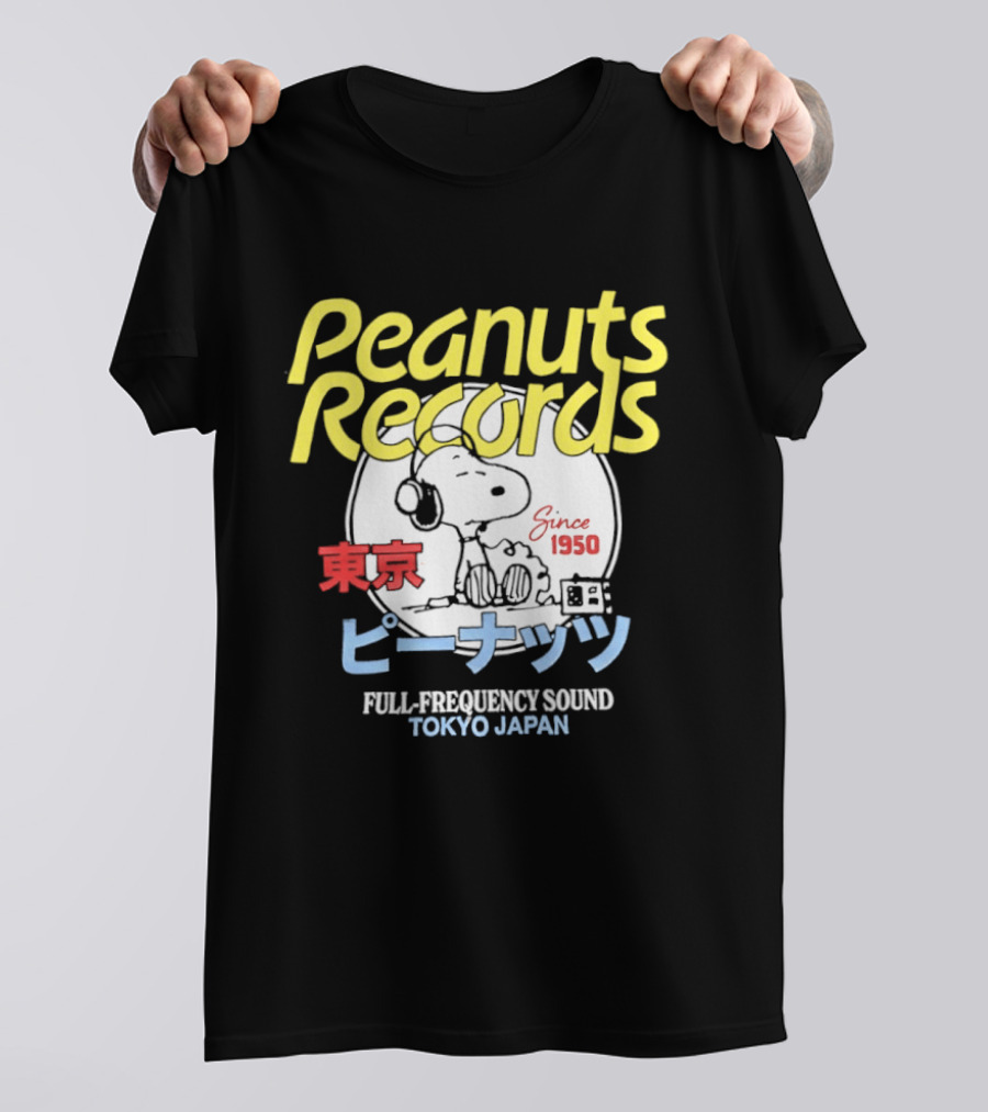 Peanuts Records Since 1950 Full Frequency Sound Tokyo Japan T-Shirt
