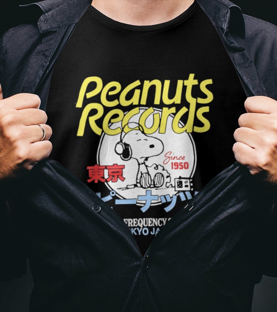Peanuts Records Since 1950 Full Frequency Sound Tokyo Japan T-Shirt