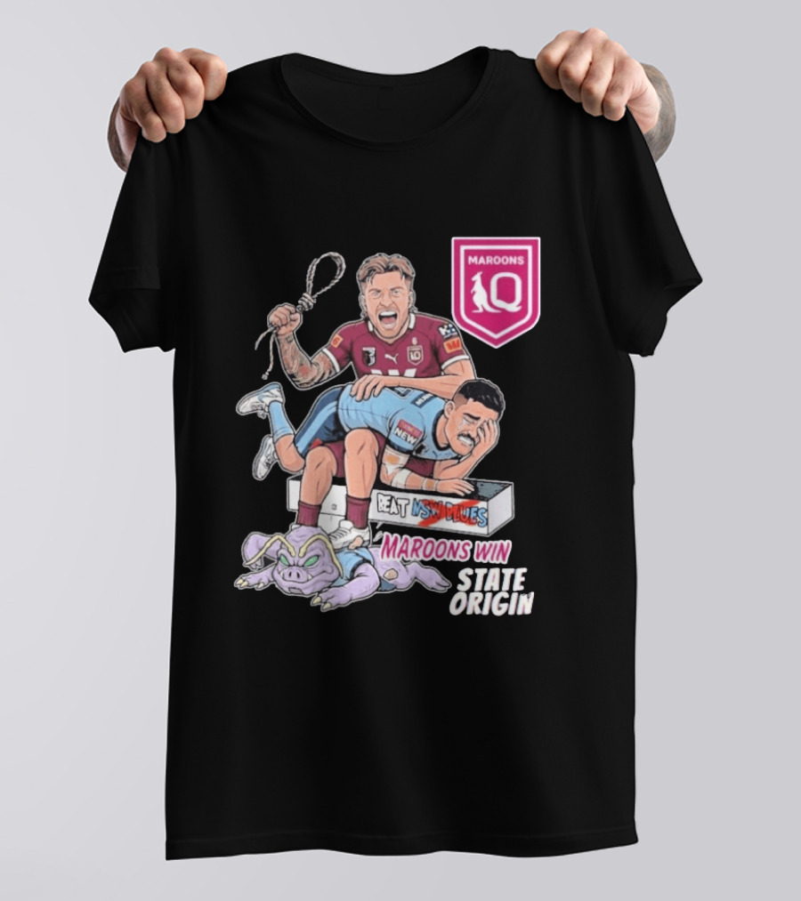 Queensland Maroons Win Over Nsw Blues State Origin Victory T-Shirt