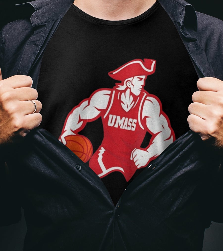 UMass University Of Massachusetts Minuteman Basketball Sam T-Shirt
