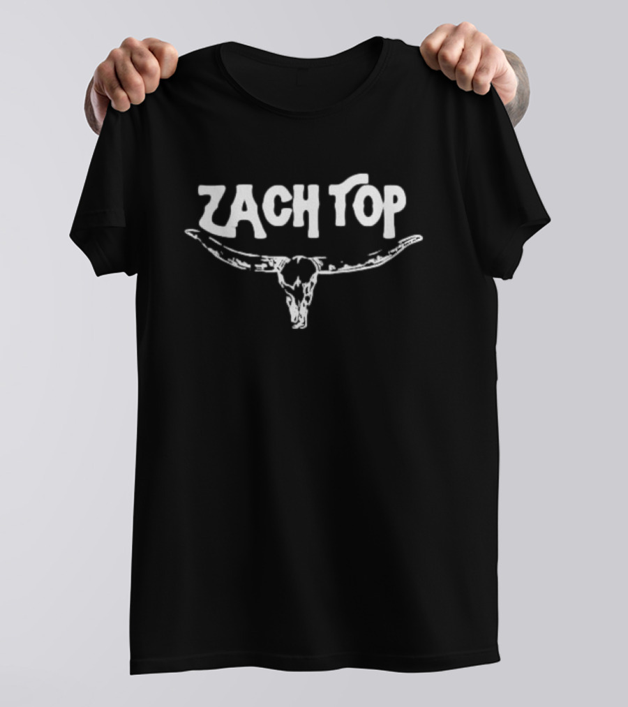Zach Top Longhorn Skull Western T-Shirt