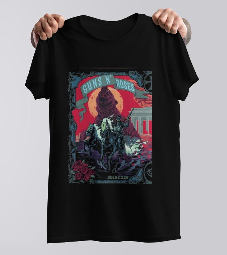 Guns N' Roses Berlin 2026 Night 1 Uber Arena 23 June Event T-Shirt