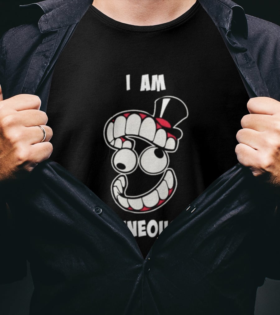 I Am Caineough Cartoon Teeth And Top Hat T-Shirt