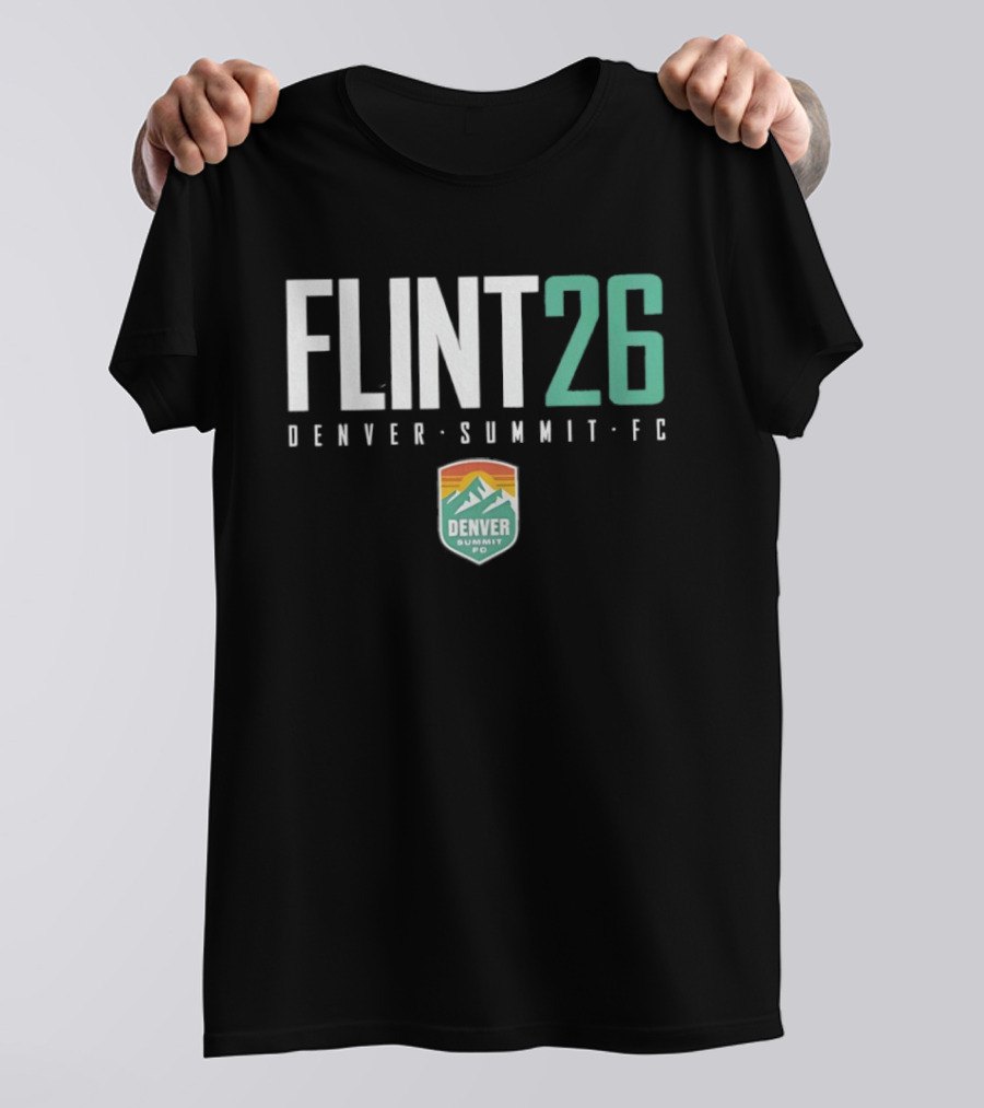 FLINT 26 Denver Summit FC Natasha Flint Name Number T-Shirt