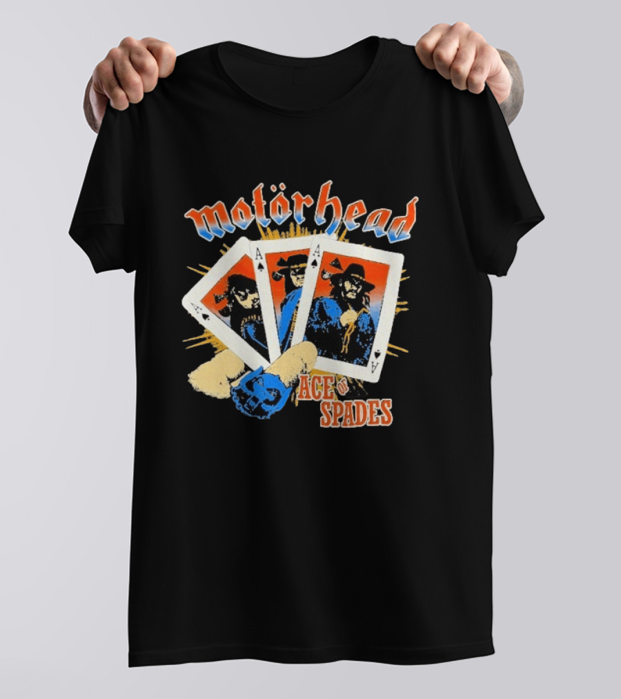 Motörhead Ace Of Spades Three Of A Kind Playing Cards T-Shirt