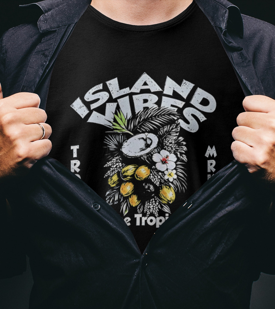Island Vibes Taste The Tropical Life Coconut Hibiscus Trd Mrk T-Shirt