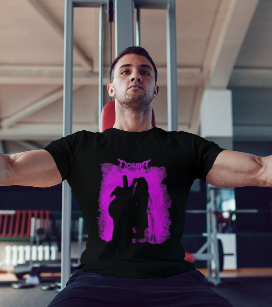 Dogma My Matricidal Purple Gothic Text With Pink Grunge Frame T-Shirt
