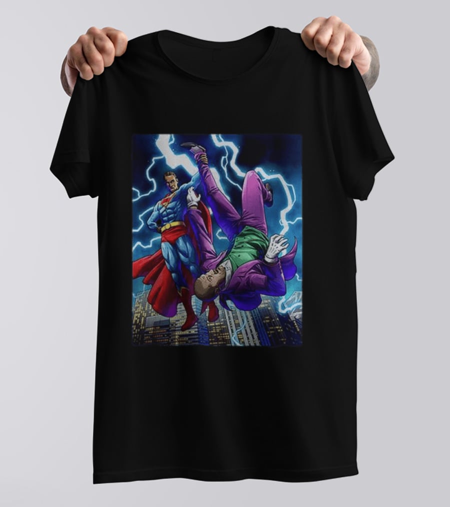 Shai Gilgeous Alexander Thunder Vs Joker And Denver Superhero Clash T-Shirt