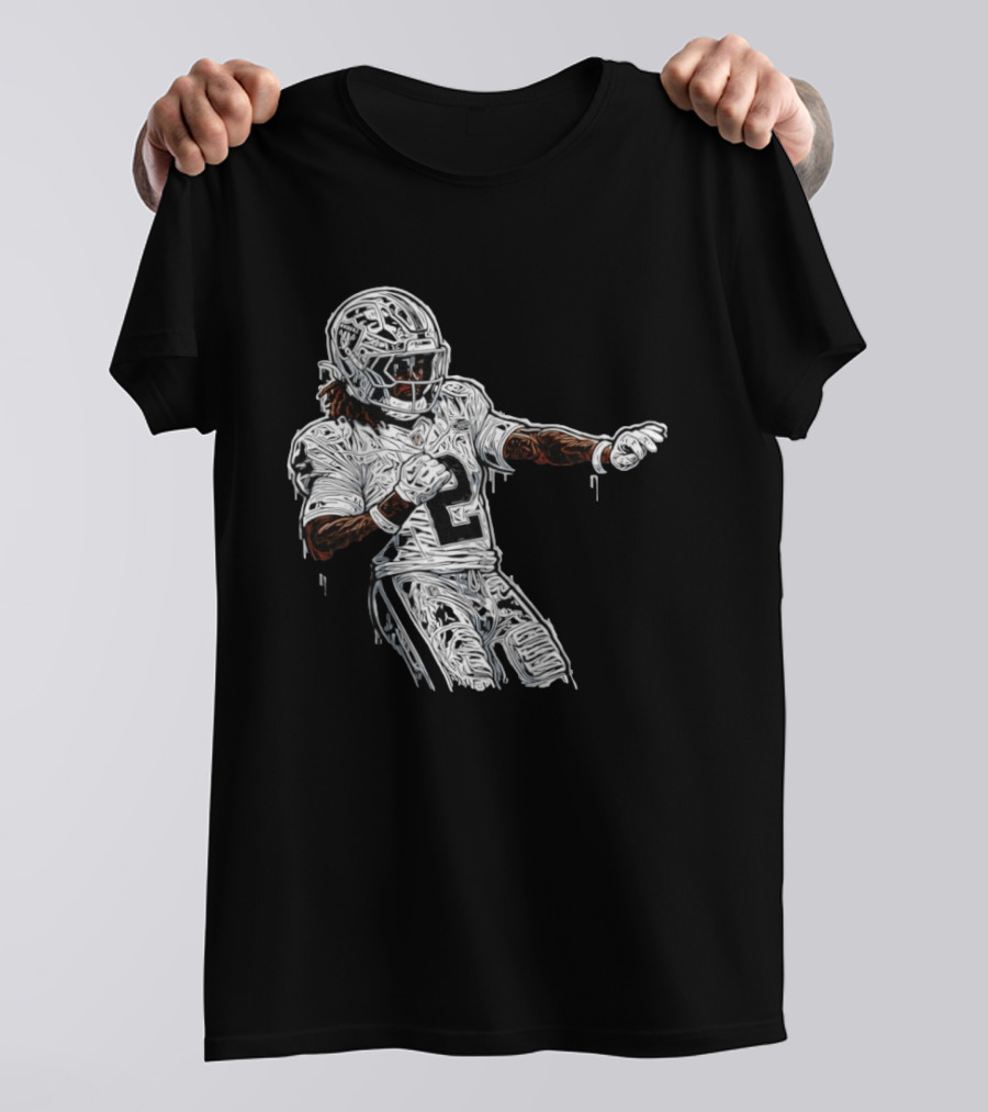 Las Vegas Raiders Ashton Jeanty 2 Football Player T-Shirt