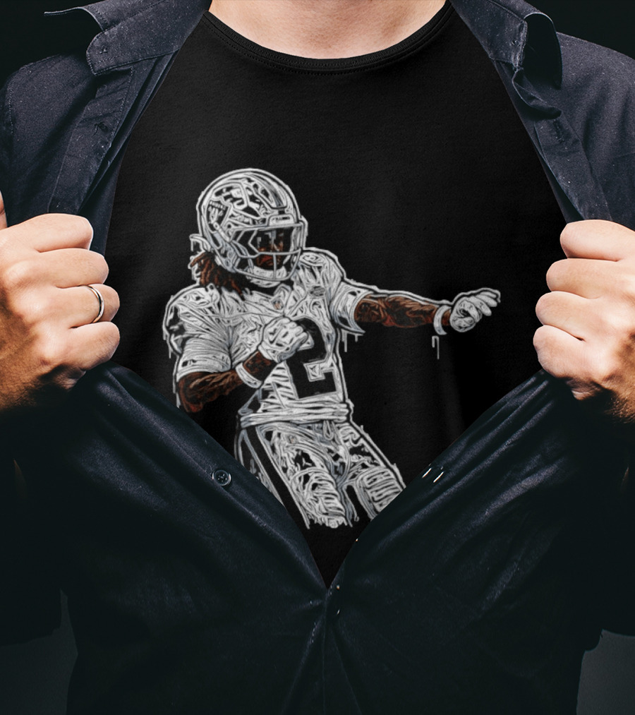Las Vegas Raiders Ashton Jeanty 2 Football Player T-Shirt