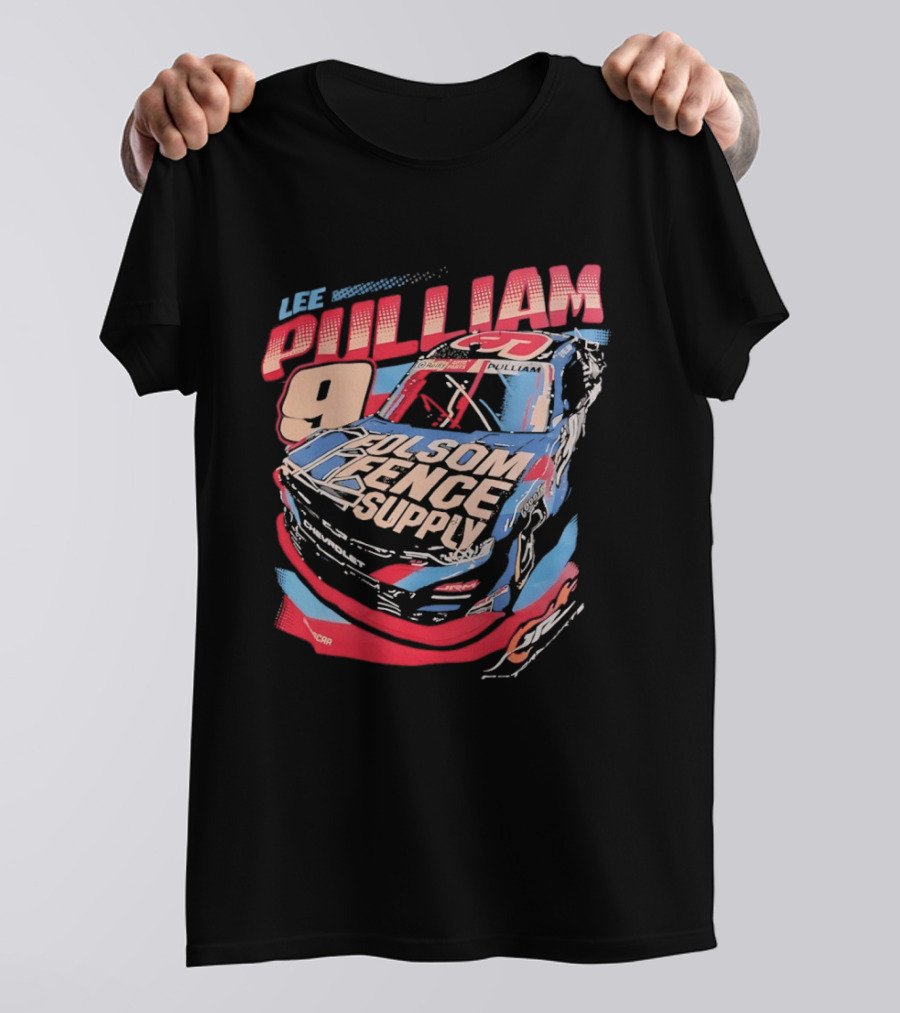 Lee Pulliam 9 Chevrolet NASCAR Folsom Fence Supply Racing T-Shirt