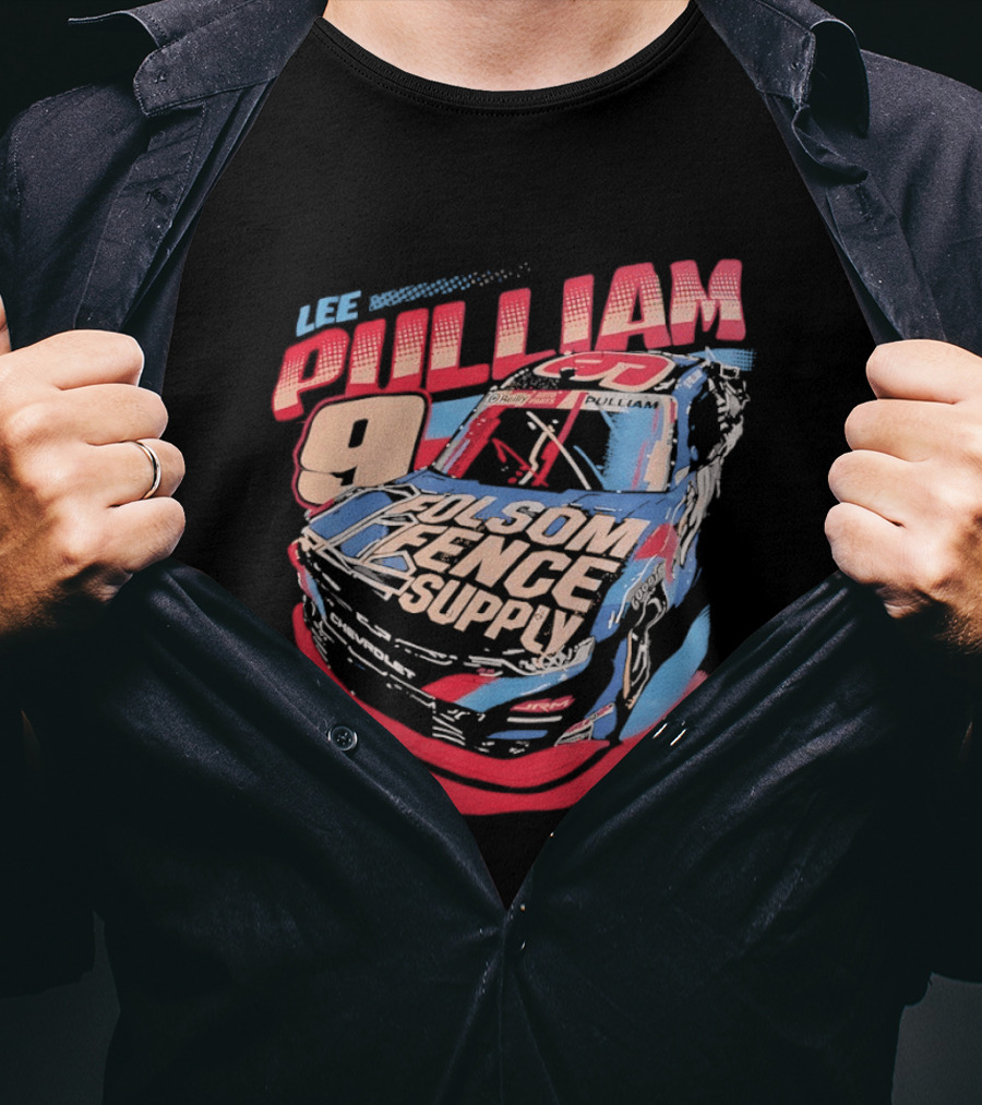 Lee Pulliam 9 Chevrolet NASCAR Folsom Fence Supply Racing T-Shirt