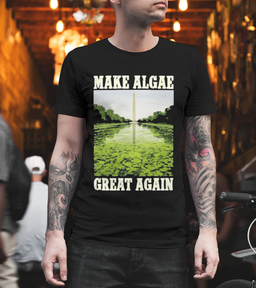 Make Algae Great Again Lincoln Memorial Reflecting Pool Washington Monument T-Shirt
