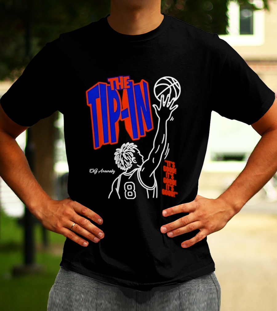 The Tip In OG Anunoby New York Knicks 2026 NBA Champs Basketball Player 8 T-Shirt